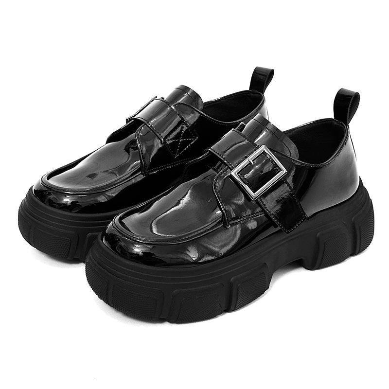 Derby shoes platform sole heightened men's shoes 2025 fall new shoes low top big scalp shoes casual shoes