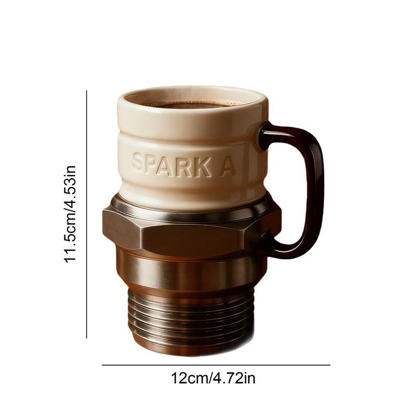 Zündkerzenbecher Industrieller Kaffeebecher Einzigartiges Auto-Geschenk Kaffeebecher mit Automobil-Thema Personalisierter Kaffeebecher für Mann Geburtstagsgeschenk