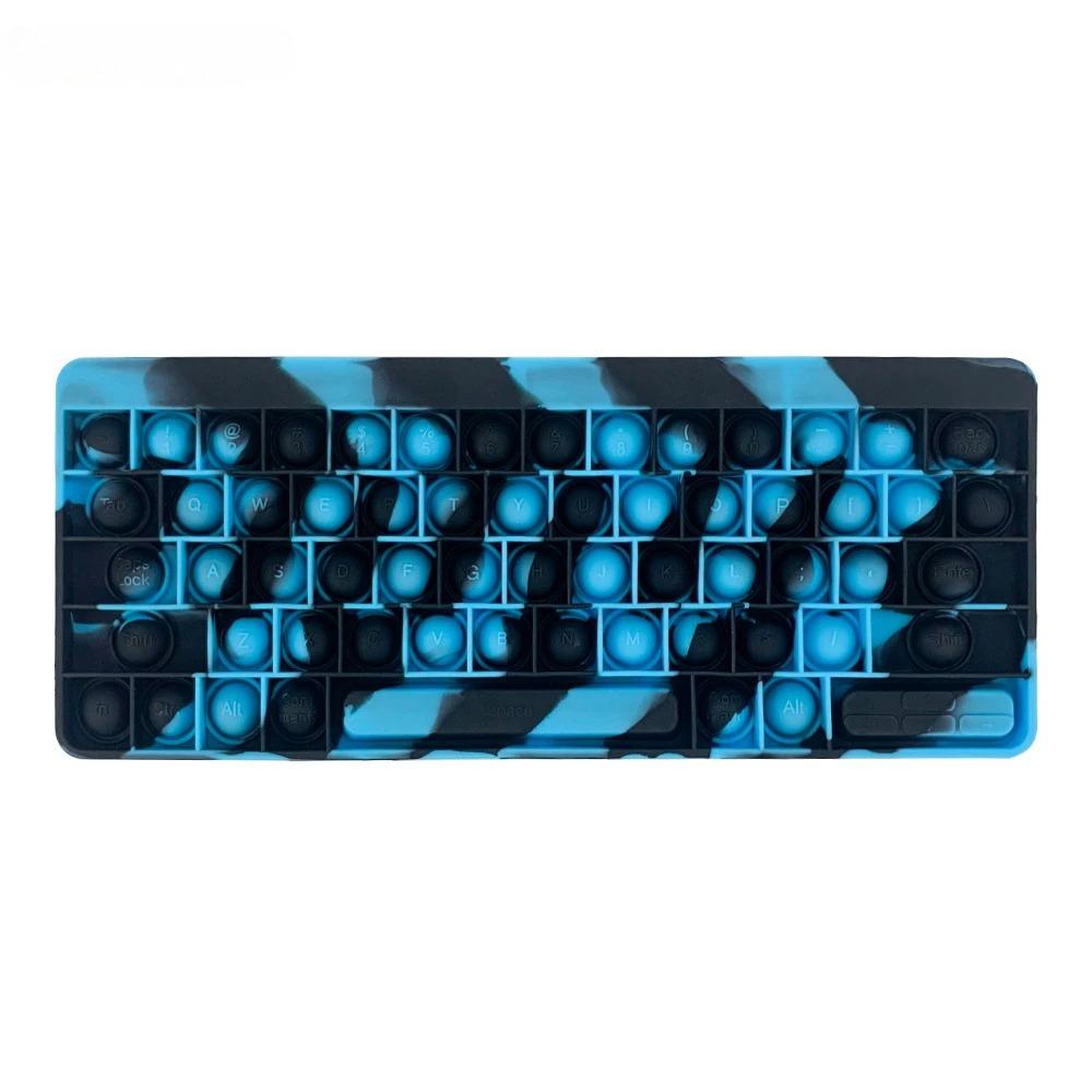 Velká popová klávesnice Antistresová pro dospělé Pop Tie Dye Push Bubble Board Senzorická hra Fidget hračka Antistresová klávesnice pro nácvik psaní