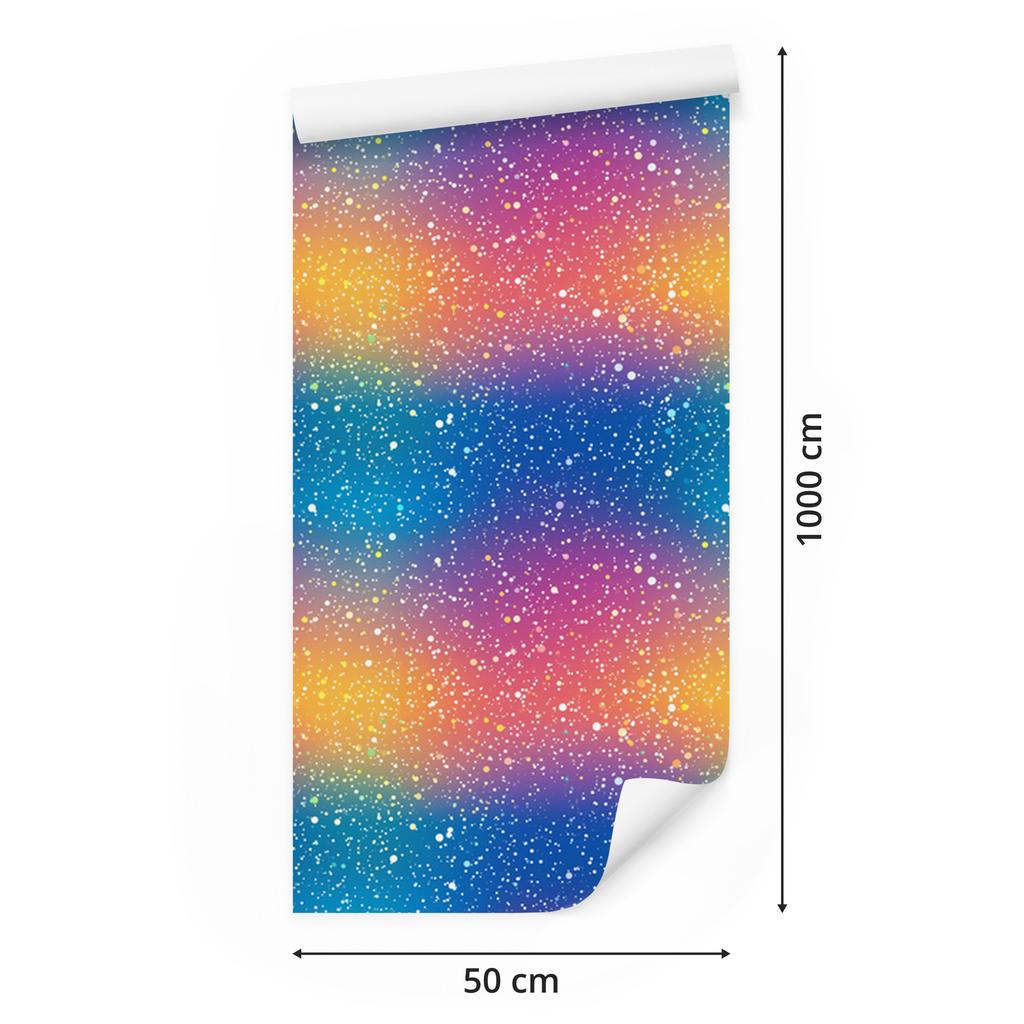 Blue and purple glitter wallpaper for living room and bedroom 50x1000