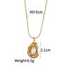 Anello Aperto INS Moda Acciaio Inossidabile Stella Marina Perla - Anello Dito Esagerato Placcato Oro 18K da Donna