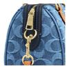 Coach Rowan 18 Classico Logo Tela Chiusura Superiore con Zip Tracolla Staccabile Borsa Boston Borse da Donna Indaco CDQ36-IMTYV