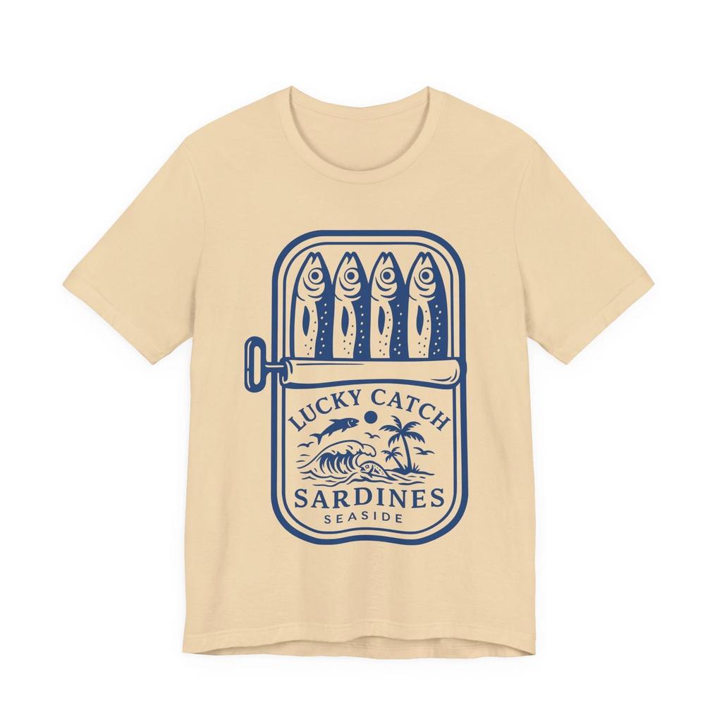 Seaside Sardine Tee Casual Beachwear Fishing Gift Summer T-Shirt Unisex S-XXL