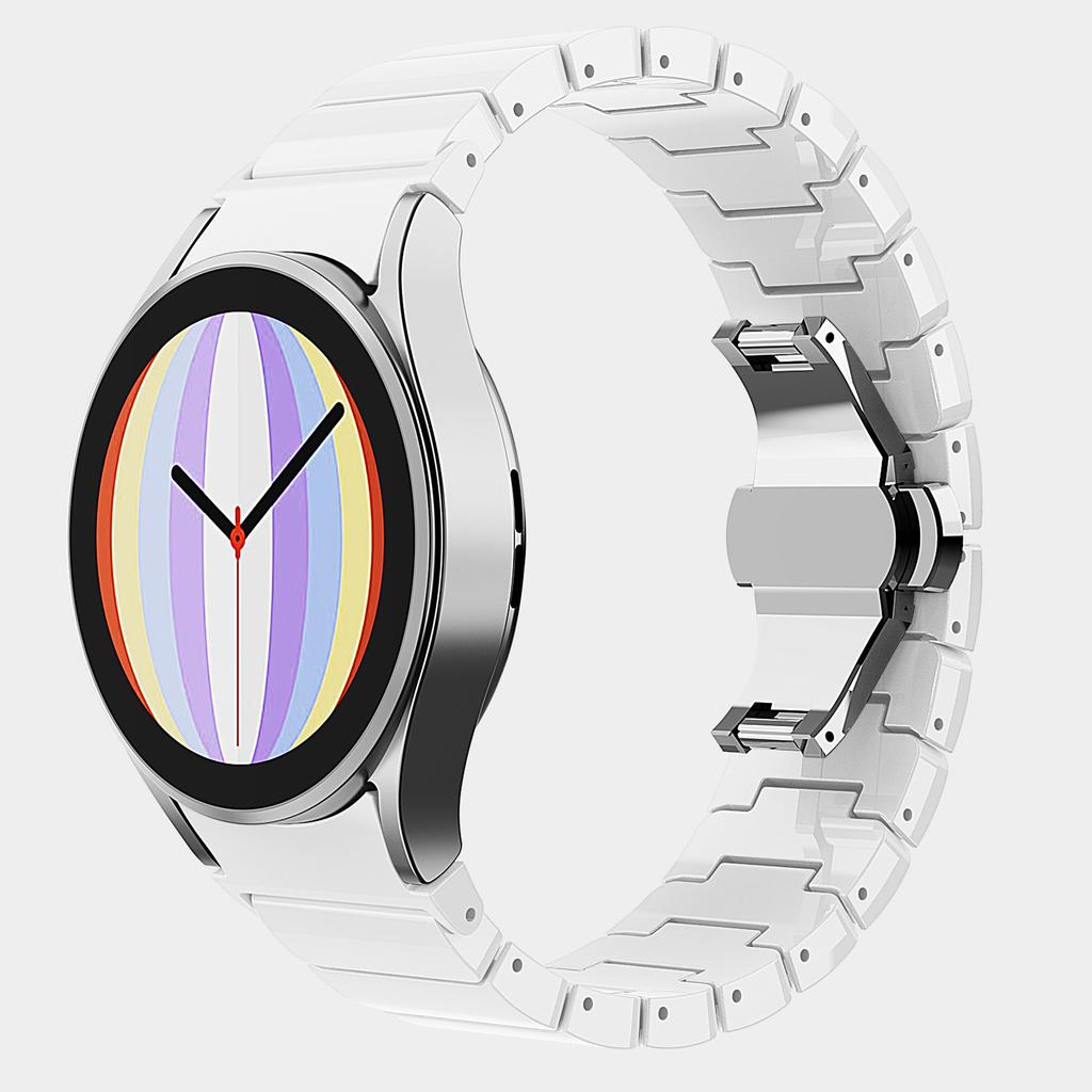 Pulseira de relógio de plástico brilhante para Samsung Galaxy Watch 5/4 40mm 44mm Watch5 Pro 45mm Watch4 Classic 20/22mm Samartwatch pulseira transparente