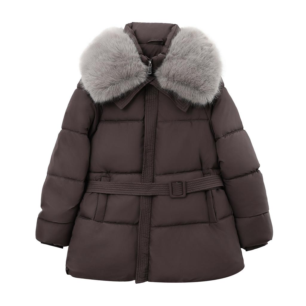 Fake two pieces of European and American waist and thin lapel cotton clothes women's warm jacket winter thickened temperament cotton-padded clothes
