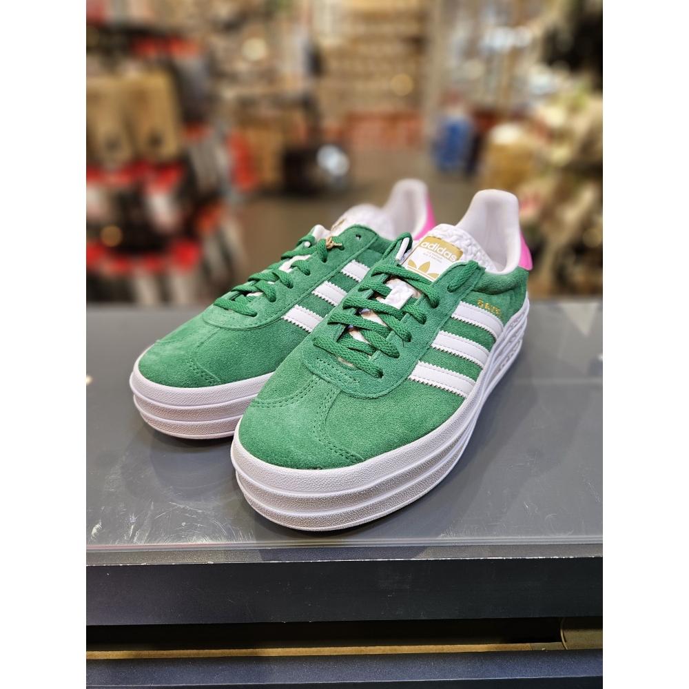

adidas Женские кроссовки Gazelle Bold Женские GAZELLE BOLD W IG3136 Green Cloud White Lucid Pink