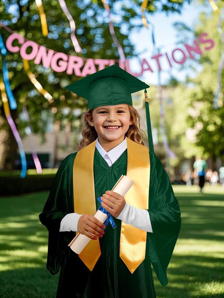 European & American Children's Graduation Gown: Knitted Kindergarten & Elementary School Set for Performances