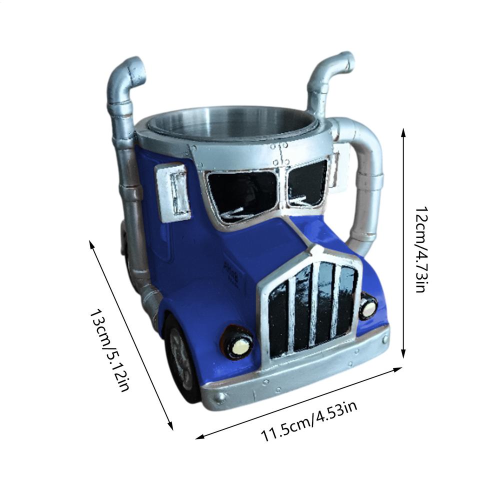 Creative Design Truck Coffee Mug Semi Truck Handcrafted Coffee Cup Ice Milk Cups for Tea Juice Milk Latte Hot Beer Cups