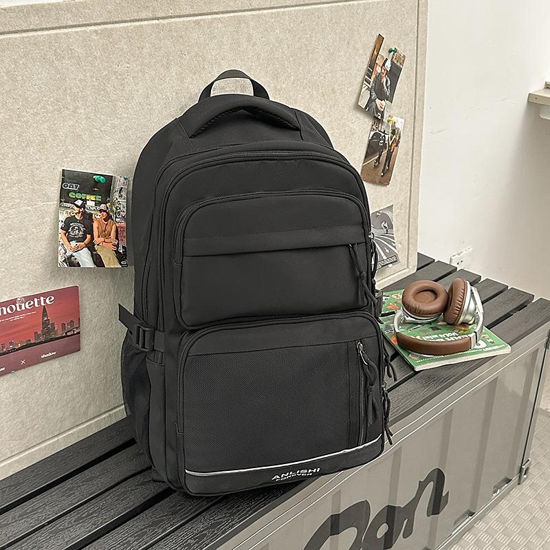 Japanese casual schoolbag male high school students simple large-capacity outdoor travel backpack female college students class backpack