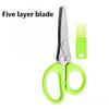 3/5 Layer Sharp Multifunctional Kitchen Scissors Rustproof Stainless Steel Herb Cutter for Kitchen Meal Preparation
