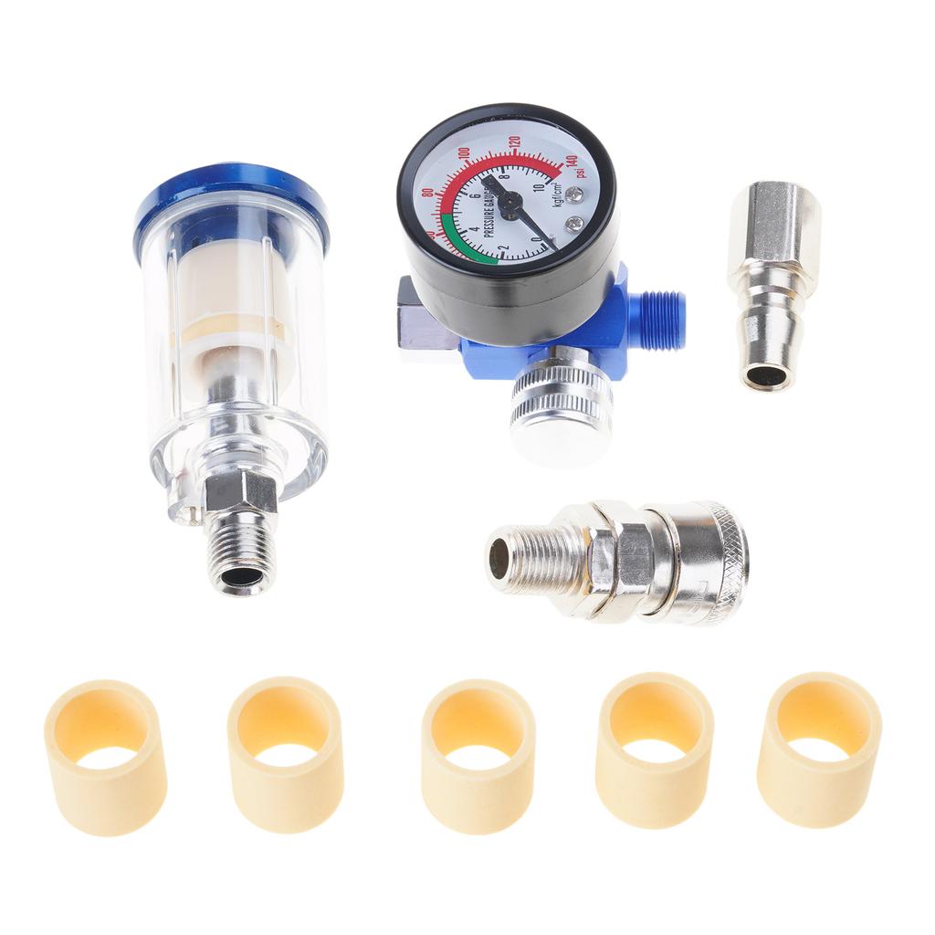 Spray Gun Air Regulator Gauge In-line Oil Water Trap Filter Separator Adapter Pneumatic Tool For Airbrush Accessories