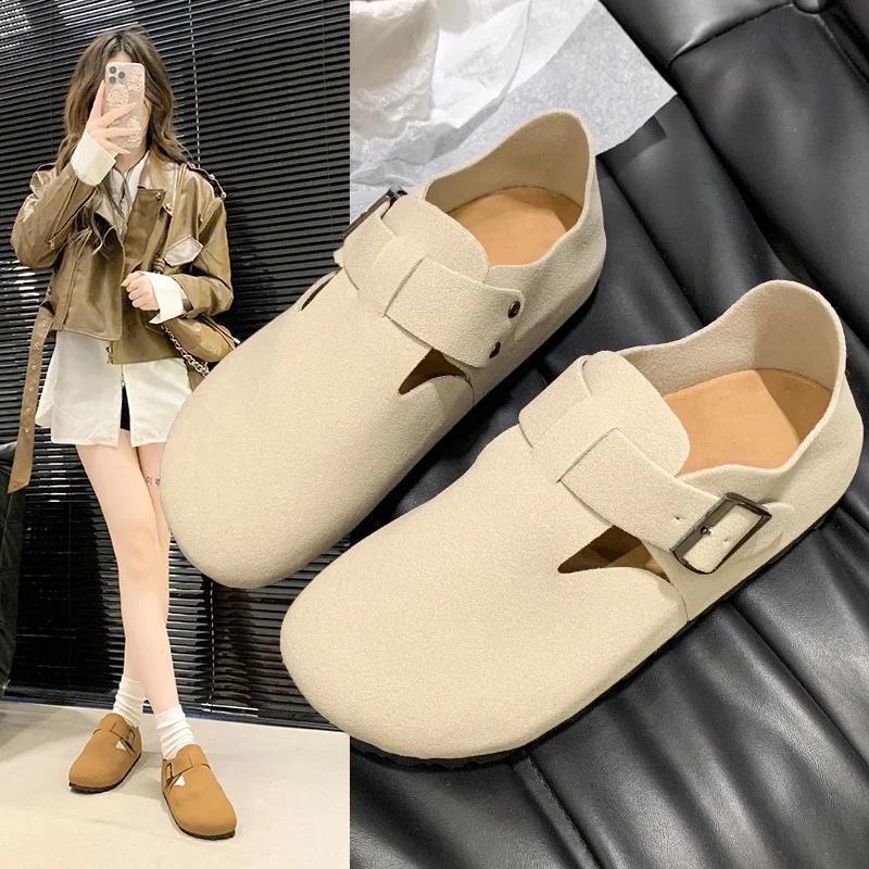 

Туфли Zapatillas на платформе в стиле ретро для женщин 2024 года, новые повседневные туфли с круглым носком, удобные туфли на плоской подошве, роскошные женские кроссовки, мокасины 41 бежевый