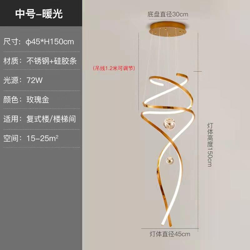 Villa Stair Home Living Room Decoration Chandelier Pendant Ceiling Lamps Dining Dine Room Indoor Lighting Hanging Light Fixture