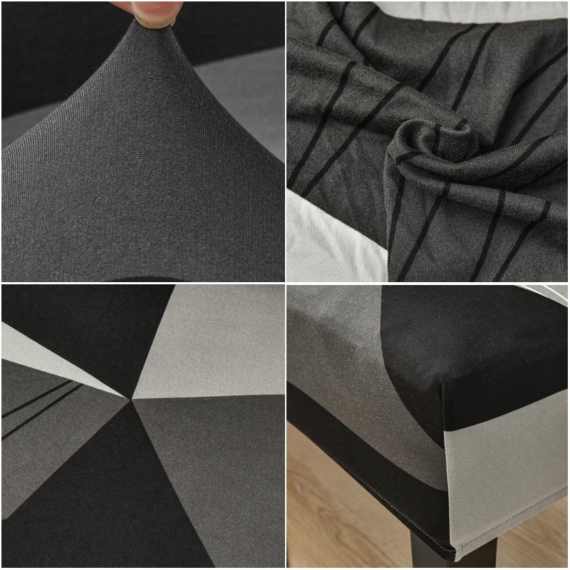 Dining Bench Cover Stretch Upholstered Bench Slipcover Printed Bench Seat Protector Rectangle Bench Covers for Dining Room Bedroom Living Room Kitchen
