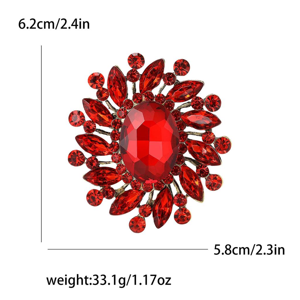 Chic Retro Legierung Strass Glas Brosche für Frauen