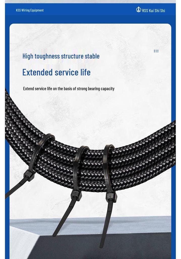 KSS CV Series Black & Natural Nylon Cable Ties, CV-500B