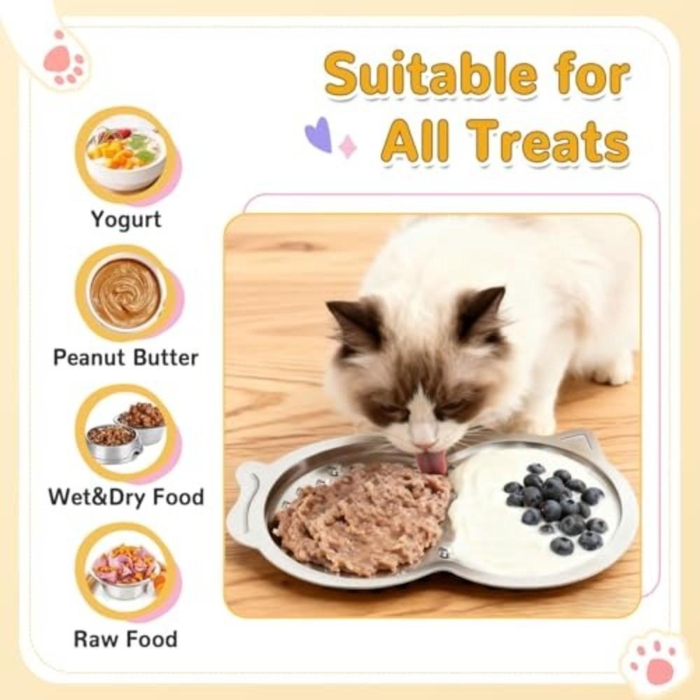 Non‑slip Lick Pad Anti‑choking Dog Enrichment Feeder New Stainless Steel Lick Mat Dogs & Cats,