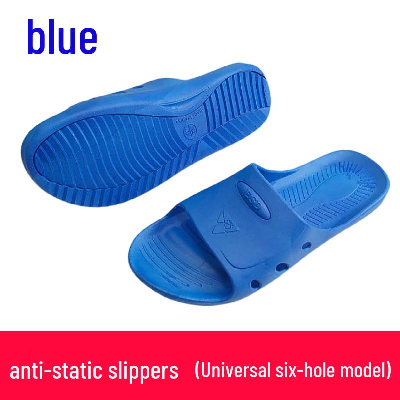 Anti-Static Breathable Cleanroom Slippers, Dustproof Work Shoes with Thickened Soft Sole