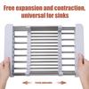 Afvoer Mand Roestvrij Staal Keuken Zink Afvoer Mand Telescopisch Droogrek met Antislip Ondersteuning Bestek Opbergruimte