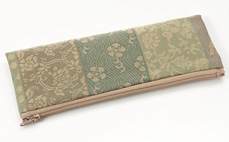 

Prayer Bead Bag, Meibutsu-re (Pen Case Style), Made in Japan, Traditional Pattern, Zipper Closure, Perfect for Buddhist Ceremonies, Memorial