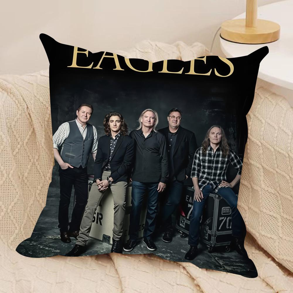 EEagles Band Singer Cushion Cover Soft Plush Fabric DoubleSided Printed Cushion Covers for All Seasons Home Decor 30x30cm