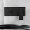 TLXT Black Square Wall-Mounted Basin Faucet