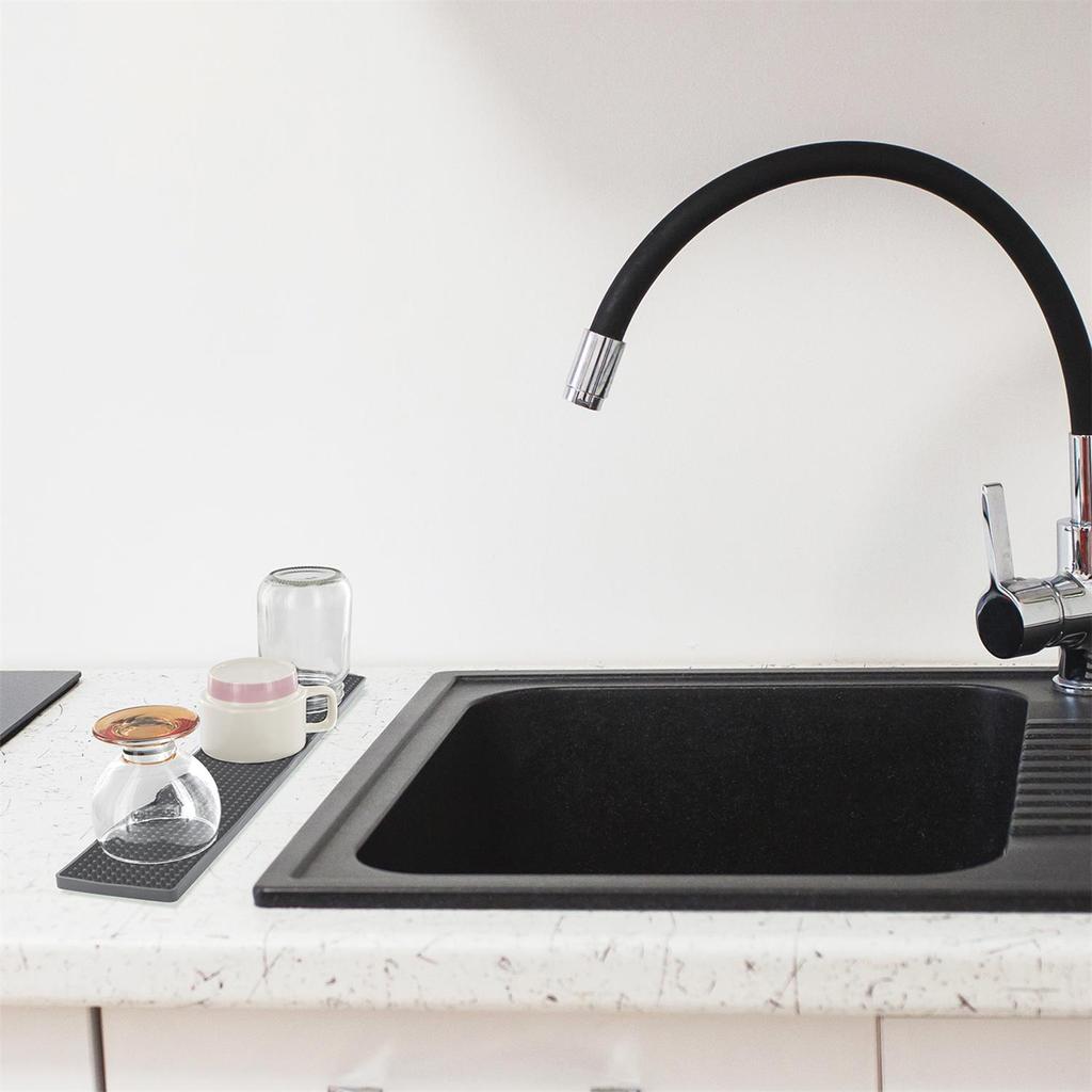 Mat/Drainer Narrow Gray Made Of Plastic Modern