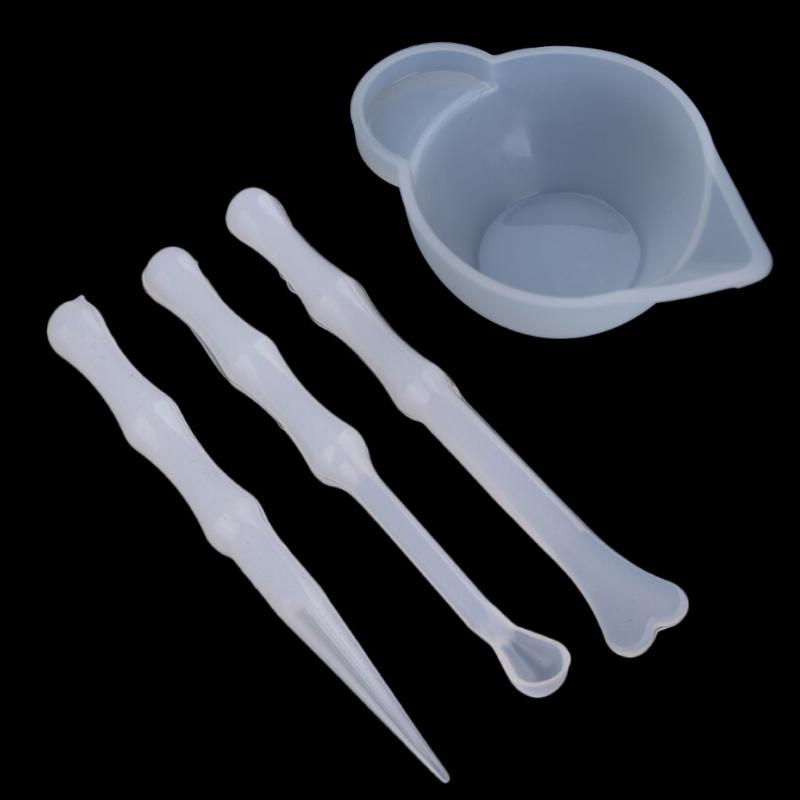 6 pcs/set UV Resin Color Mixing Silicone Cup Mini Silicone Stirrers Epoxy Resin DIY Casting Jewelry Craft Tools
