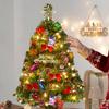 50cm Sada vánočního stromku Vánoční dekorace se světýlky Stolní mini vánoční stromek ozdoby Dekorace na novoroční párty Dárek Navidad