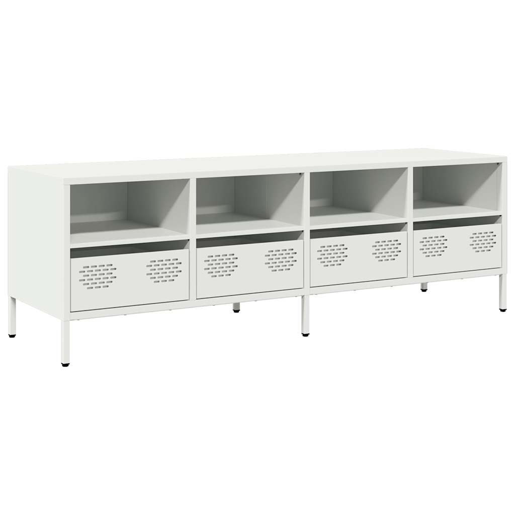 TV Stand White 135 x 39 x 43.5 cm Cold Rolled Steel