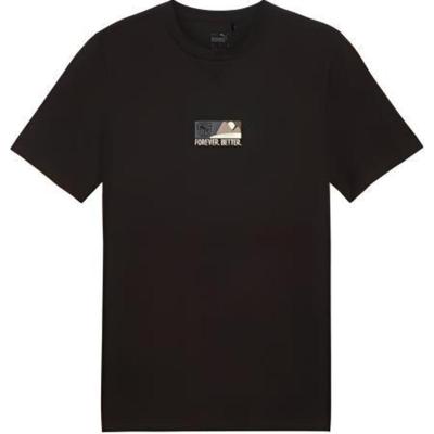 Better Sportswear Tee Logo Print Outdoor Casual Sports Round Neck Pullover Short Sleeve Breathable T-Shirt Men Tops Black 629292-01