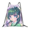 Cartoon Maomao Drawstring Bag Manga YSK Fashion Foldable Sackpack String Bags Men Outdoor Beach Backpack