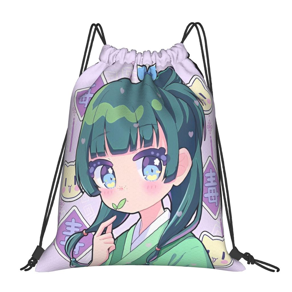 Cartoon Maomao Drawstring Bag Manga YSK Fashion Foldable Sackpack String Bags Men Outdoor Beach Backpack