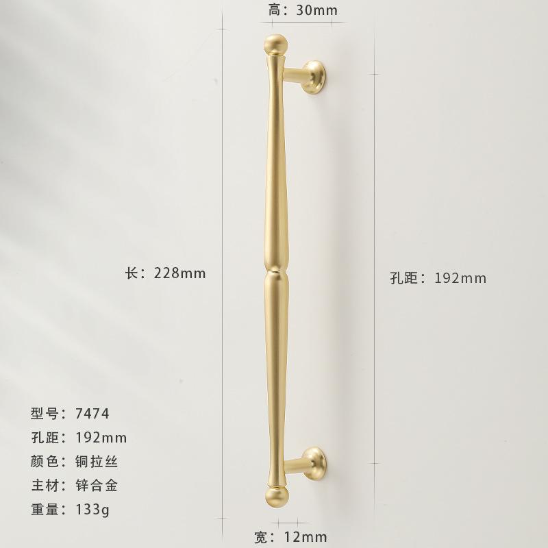 Single-Hole Drawer Knob Copper Brushed Wardrobe Cabinet Door Pull Handle Solid Furniture Hardware Dressing Table Cupboard Handle