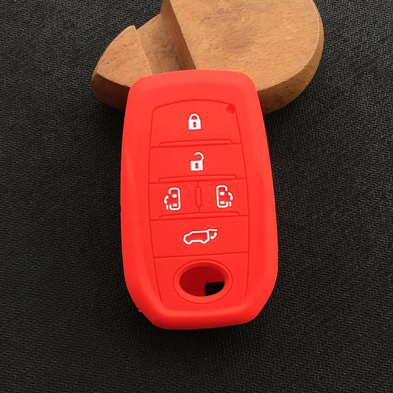 silicone rubber key cover case shell protector for toyota Alphard 5 button key