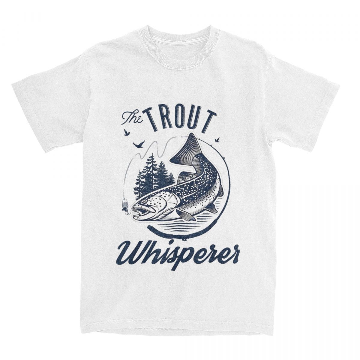 Unisex TShirts Trout Fishing Steelhead Rainbow Trout Whisperer Gift Cotton Tee Shirt FisherUnisex Lake Time T Shirt Clothes Gift Idea S