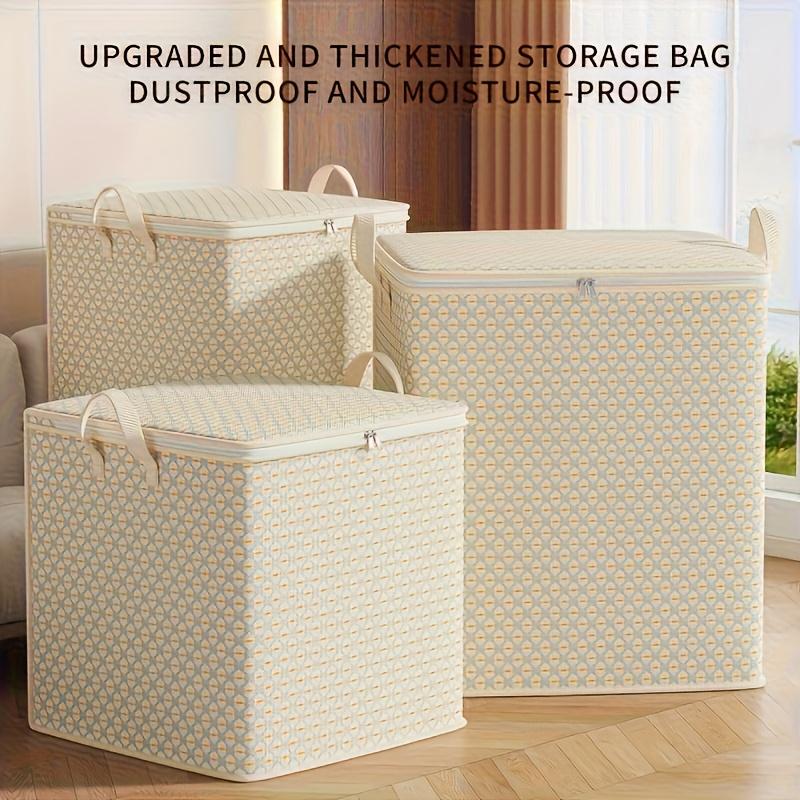 Heavy-Duty Extra-Large Fabric Storage Bins | Reinforced Square Organizer Boxes with Zipper Closure, Dust-Proof