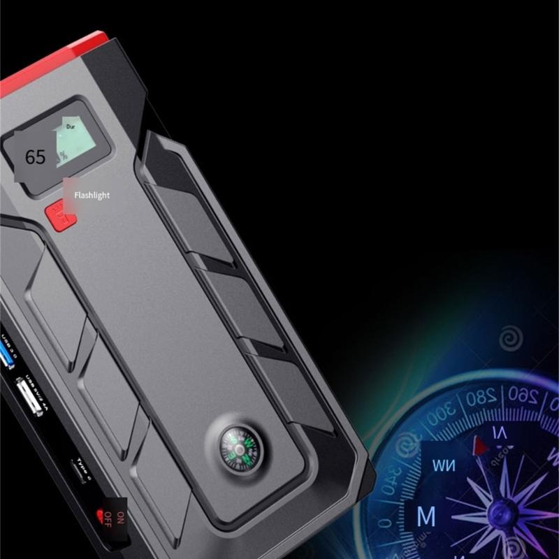 SUV Portable Car Jump Emergency Power Starter Auto Battery Booster Charger Built-in Emergency LED Flashlight Fast Charge