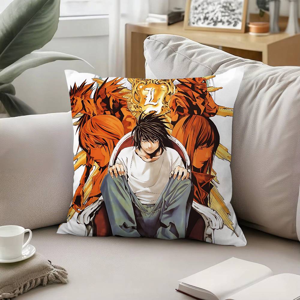 Cool L. Lawliet Throw Pillow Covers Pattern Cushion Cover Suitable For Sofa Bedroom Car Pillow Cover