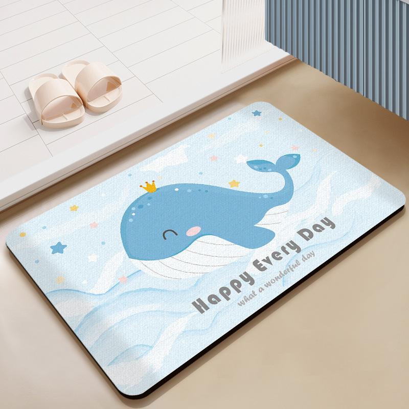 Household Diatomaceous Mud Quick Drying Soft Floor Mat Bathroom Absorbent Non-slip Toilet Toilet Carpet Thickened