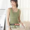 German velvet self-heating thermal vest, velvet and thickened with chest pad thermal underwear, autumn and winter bottoming shirt for women