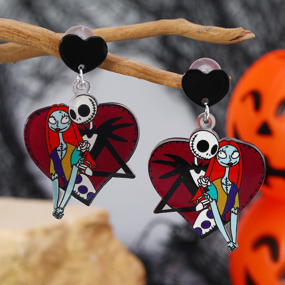 Halloween Nightmare Before Christmas Acrylic Earrings - Personalized Fashion Accessories