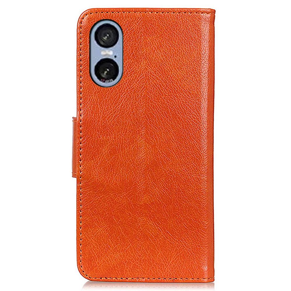 For Sony Xperia 5 VI Case Nappa Texture Split Leather Wallet Phone Cover