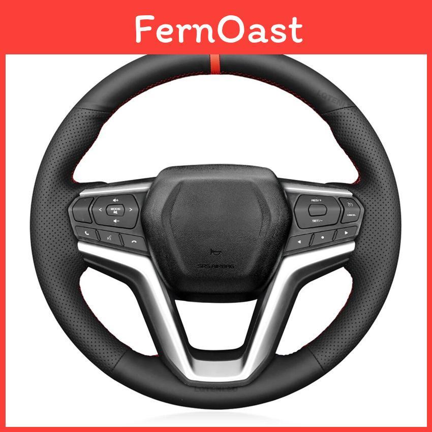 Leather Handstitched Noslip Faux Black Car Steering Wheel Cover Braid For Isuzu Dmax Xterrain Mux Mazda Bt50 Bt50 20202023