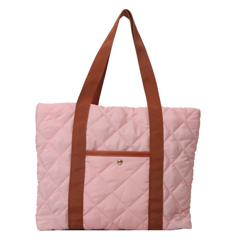 Urban Minimalist Fashionable Large Tote Bag For Women In Trendy Plaid Design Multiple Colors Available