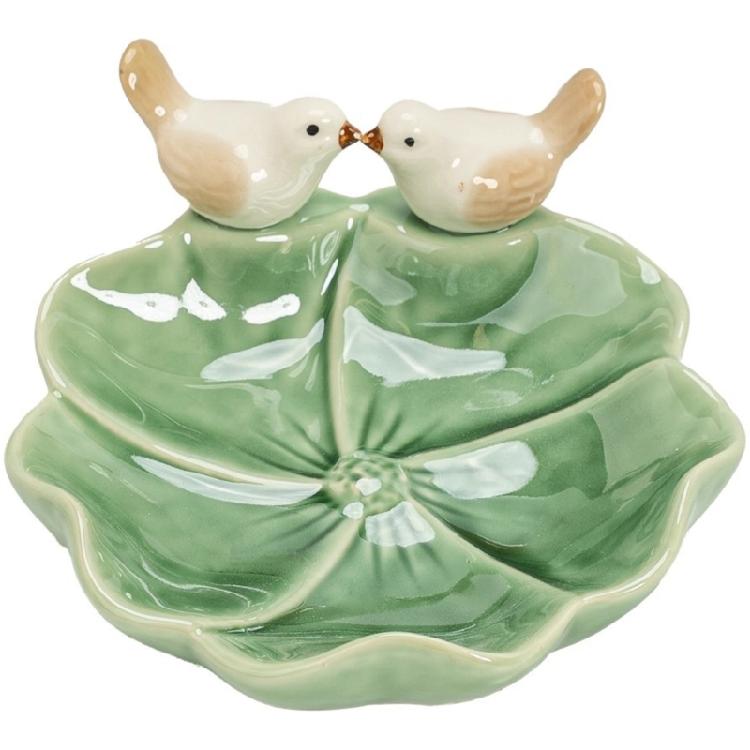 

Earthenware Jewelry Planner Plan Decorative Dish For Circlets Earrings Storage Display зелёный