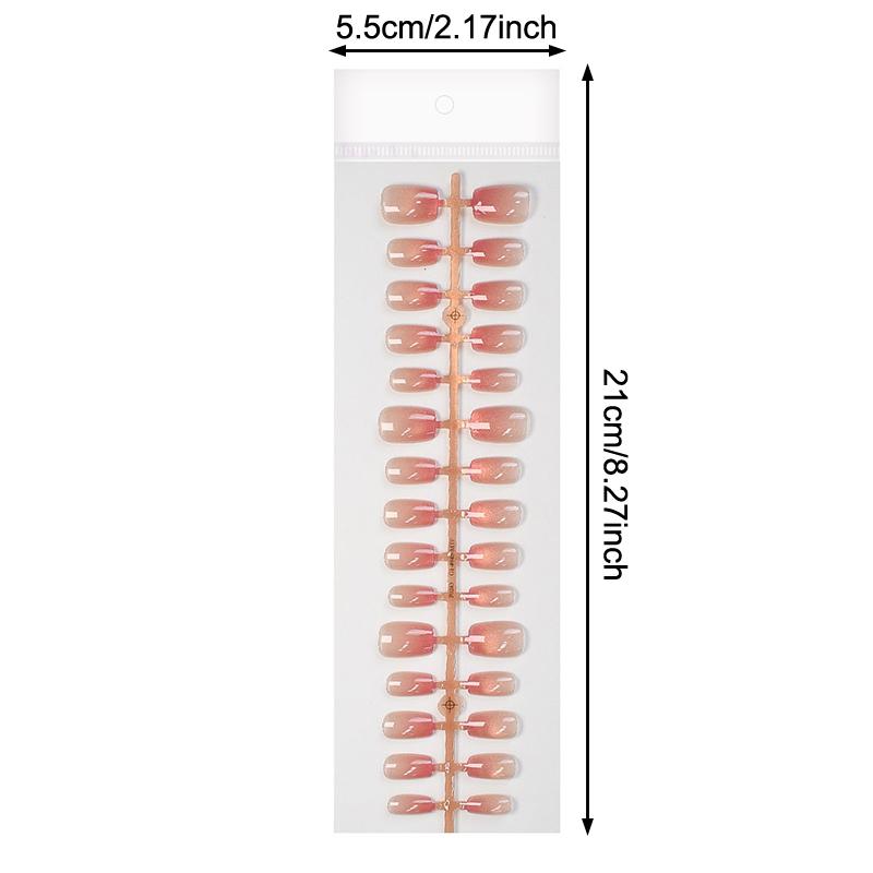 30 Pcs Cute Cartoon Bunny Kt Cat False Nail Wearing Armor Wearable Manicure Artificial Press On Nail Tips Diy Nail Art Decoratio