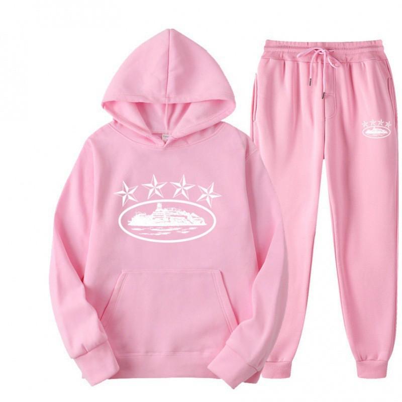 Tuta Sportiva con Cappuccio Oversize Foderata in Pile Misto Cotone per Uomo Donna Streetwear Outfit Invernale Casual Hip Hop