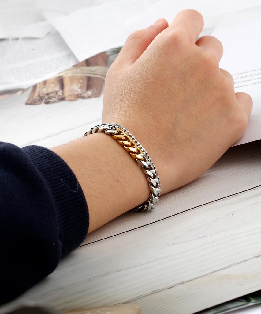 Shoveoff Svb-S1007 Cut Double-Strand Men'S Chain Bracelet