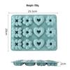 Heart & Flower Silicone 12-Cavity Cookie Mold for Baking